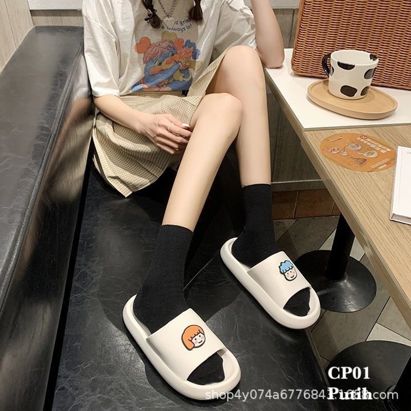 SANDAL RUMAH OUTDOOR KARET WANITA PRIA COUPLE PASANGAN KEREN UNIK IMPORT CP01