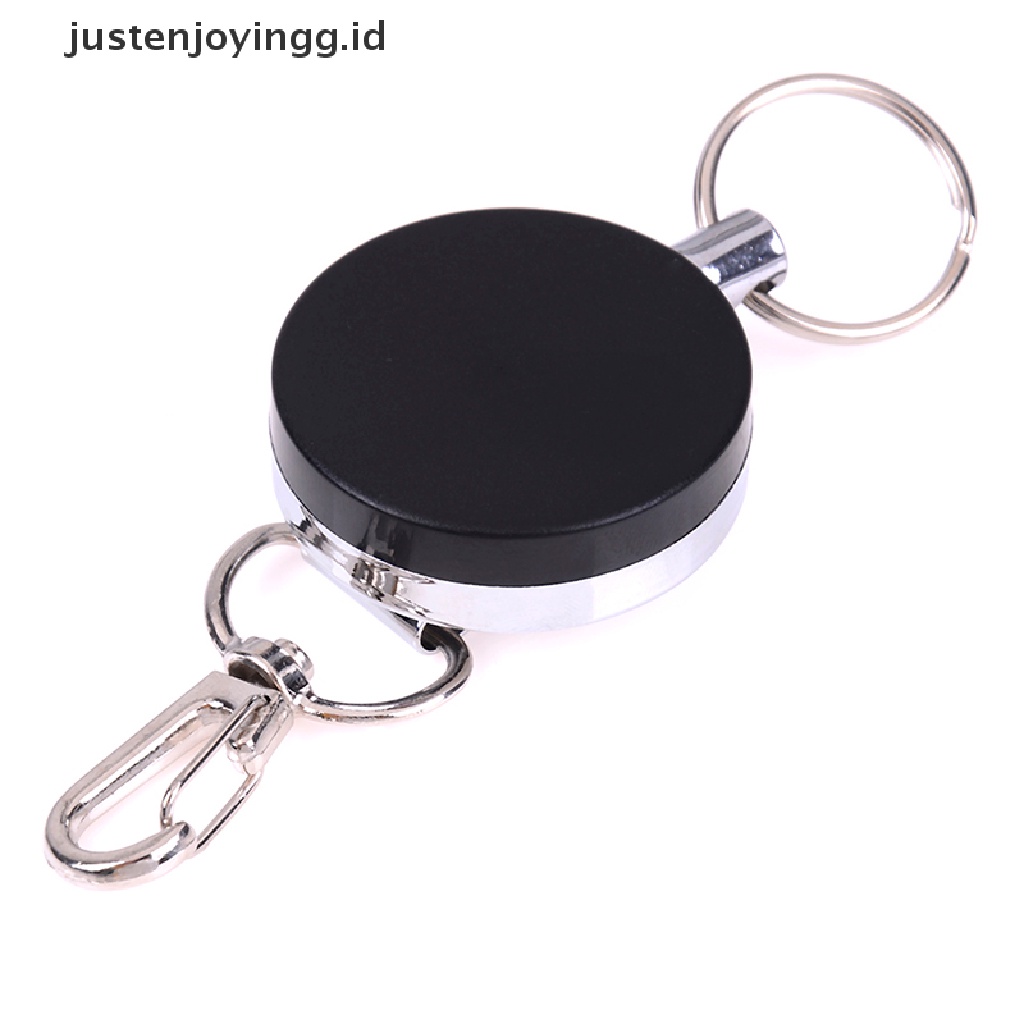 // justenjoyingg.id // Resilience steel wire rope elastic keychain sporty retractable alarm keychain  ~