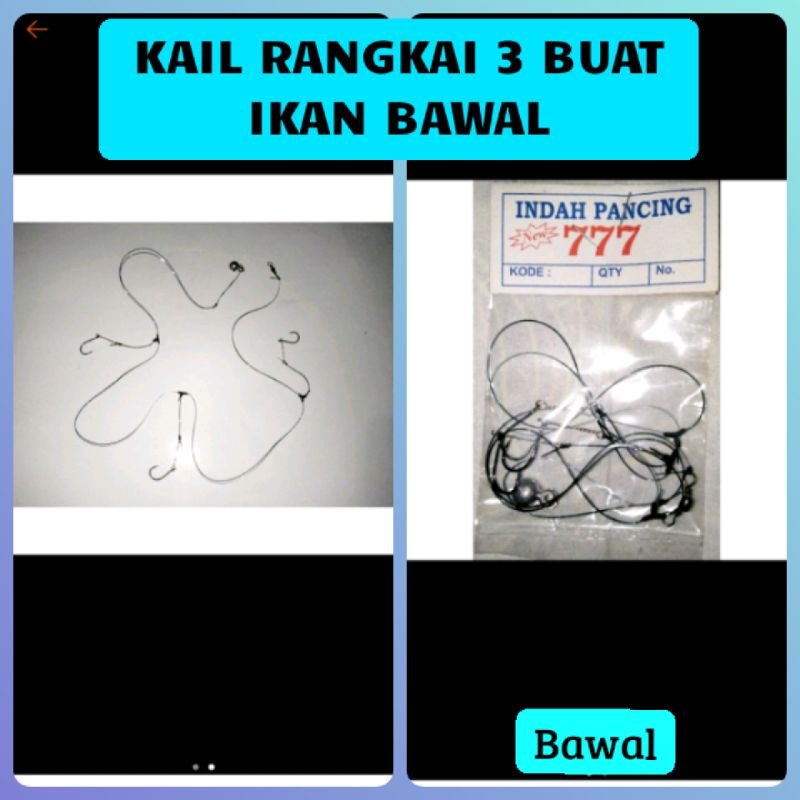 Kail Rangkai 3 Untuk Mancing Ikan Bawal