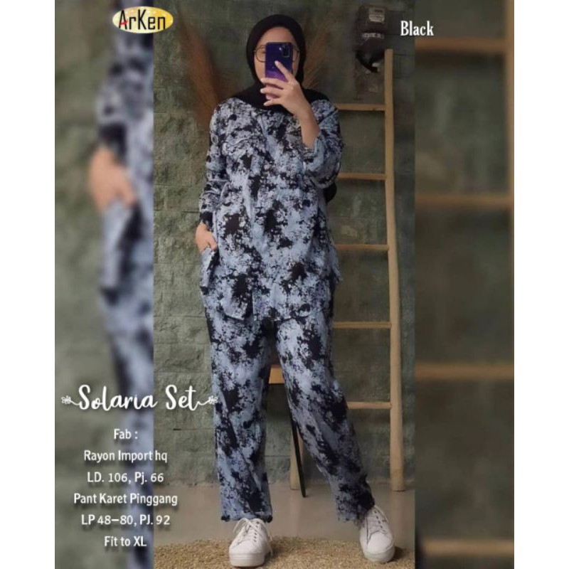 Setelan Solaria bahan rayon