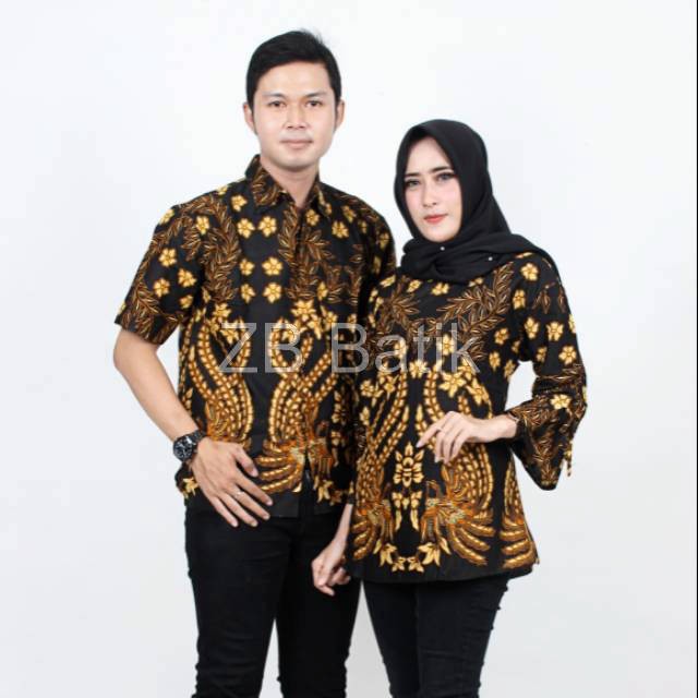 ZB Batik - Maura Couple - Sania Ruffle Batik Couple Ori Ndoro Jowi Garansi Termurah Shopee