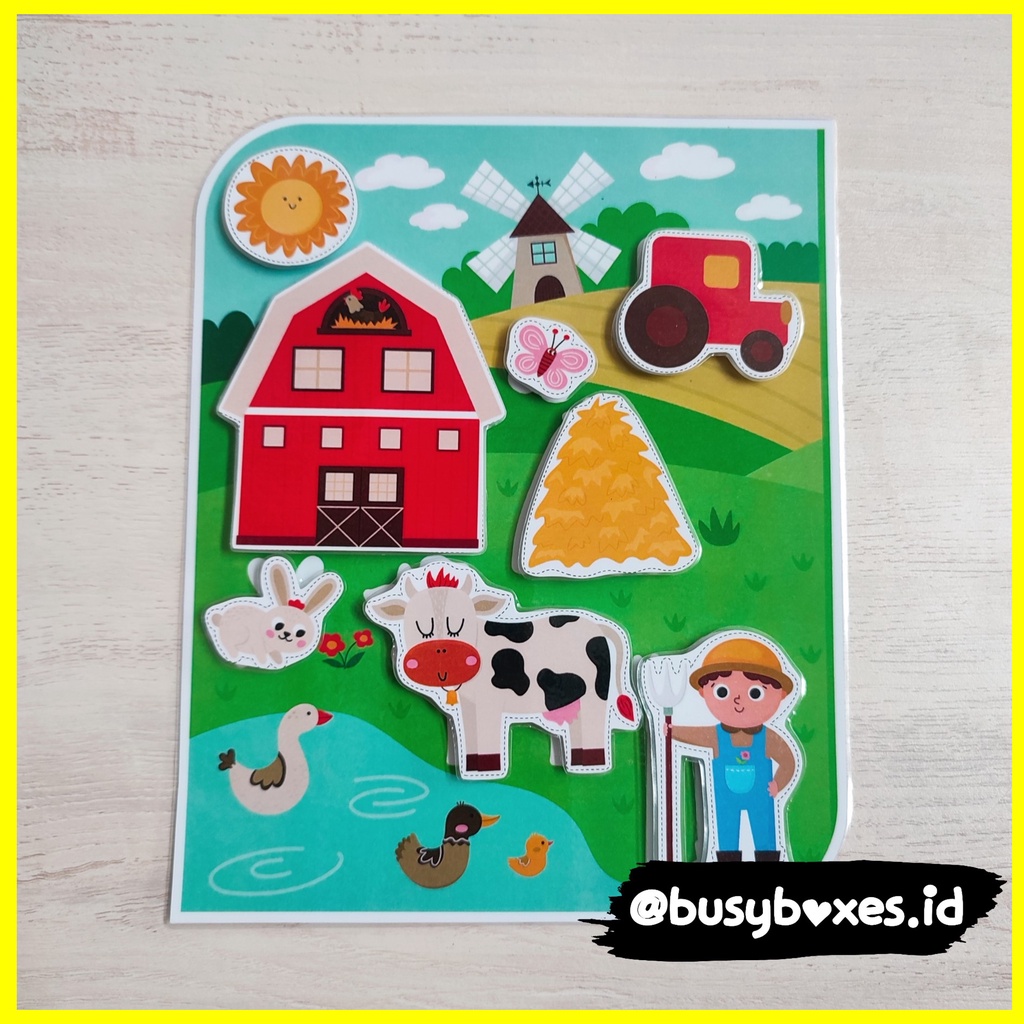 [busyboxes.id] mainan edukasi anak 2 tahun busy page mencocokan bayangan / mainan edukasi montessori paud preschool mencari bayangan farm petani