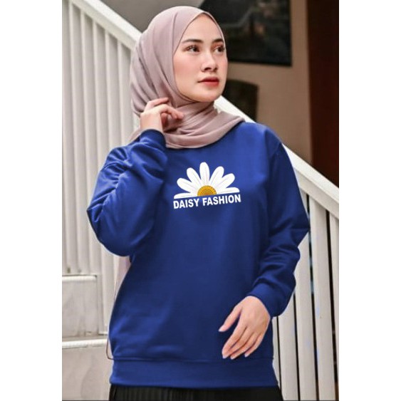 Kaos Lengan Panjang FLOWERS setengah/ Kaos Sweatshirt / Atasan Wanita / Atasan Wanita Lengan Panjang