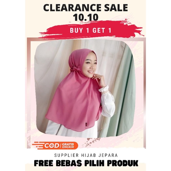 Hijab instan Bergo kriwil Jilbab Instan Bergo Kriwil Kerudung Instan Diamond