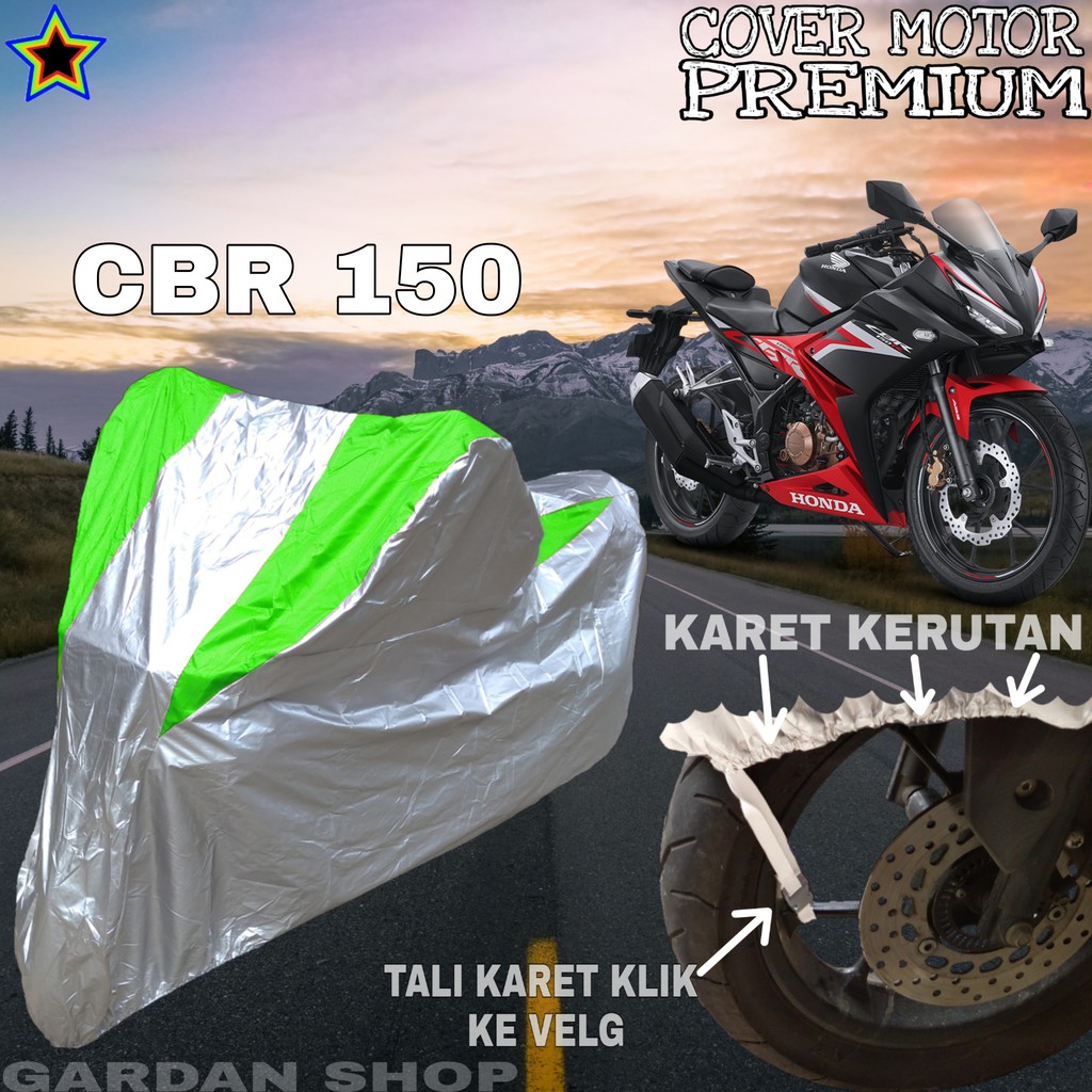 Sarung Motor CBR 150 Silver HIJAU Body Cover Penutup Pelindung Motor Cbr PREMIUM