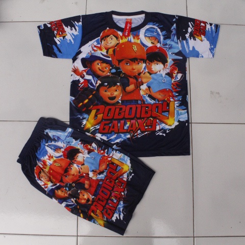 Setelan baju celana boboi boy 2-7 thn