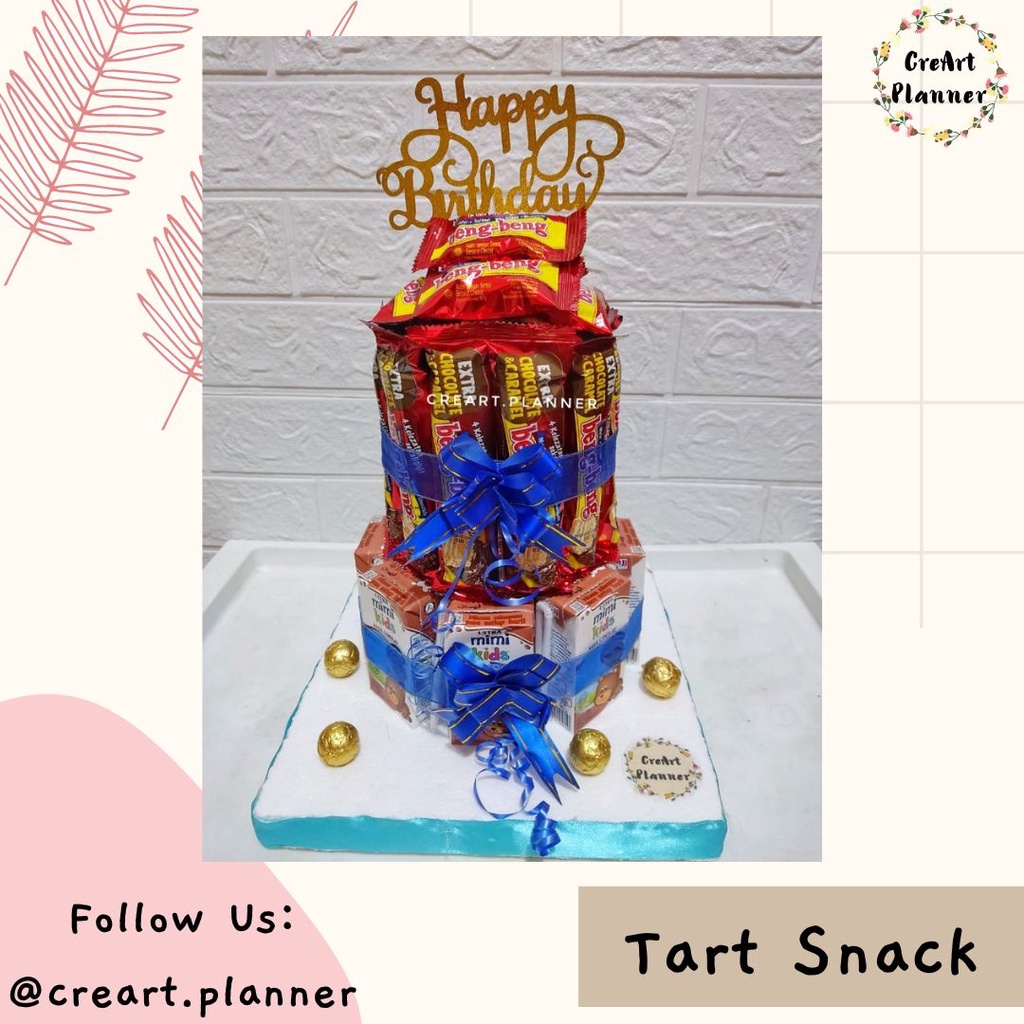 

Kue Ultah Snack.Kue Ulang Tahun.Birthday Cake.Snack Tart.Kado Ultah 6