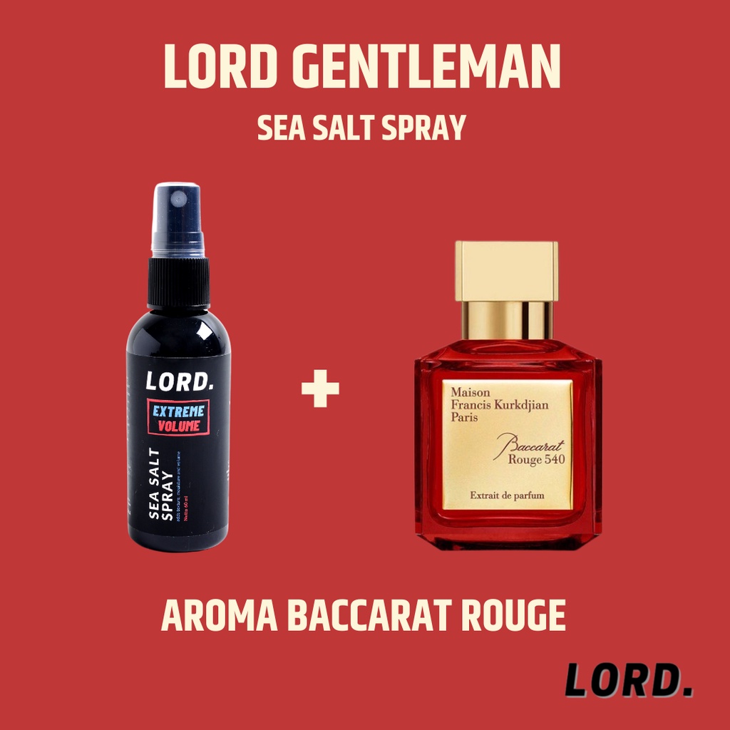 LORD Sea Salt Spray Aroma Parfum Baccarat Rouge Hair Spray Haircare Perawatan Rambut Spray Rambut Ha