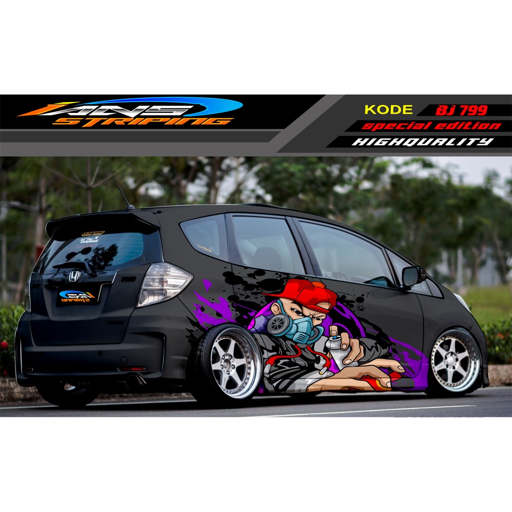 STIKER DECAL MOBIL HONDA BRIO / JAZZ RS / MOBILIO / AGYA / YARIS / ATOS / STICKER MOBIL