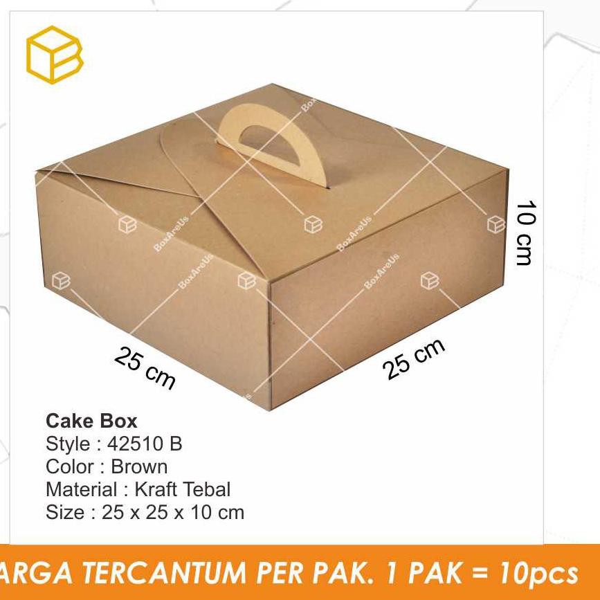 

M58P Box Kue, Kotak, Cake Box, Gable Box, Kemasan, Packaging, Hampers | BROWN (10pcs) Best Product