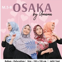 Jilbab Segiempat Voal Osaka Jahit TepiUMAMA Hijab Segiempat Motif