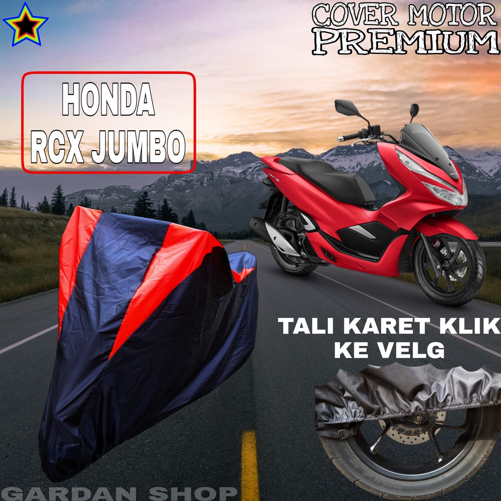 Sarung Motor HONDA PCX JUMBO Hitam MERAH Body Cover Penutup Pelindung Motor Honda Pcx PREMIUM