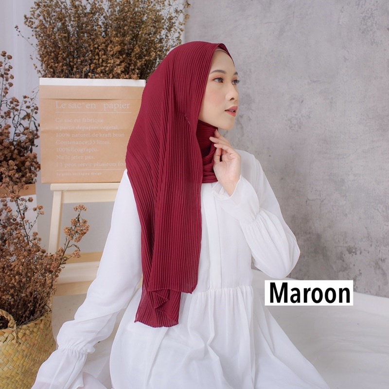 Pashmina Plisket Ceruty Babydoll/Pleated shawl