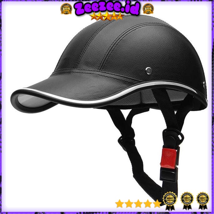 Autoleader Helm Catok Sepeda Motor Model Baseball Cap - 1074 Hitam