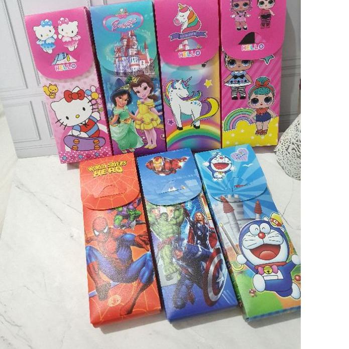 

Recomend 12pc kotak pensil rakit murah/tempat pensil buat sendiri/kotak pensil karakter rakit/pencil case