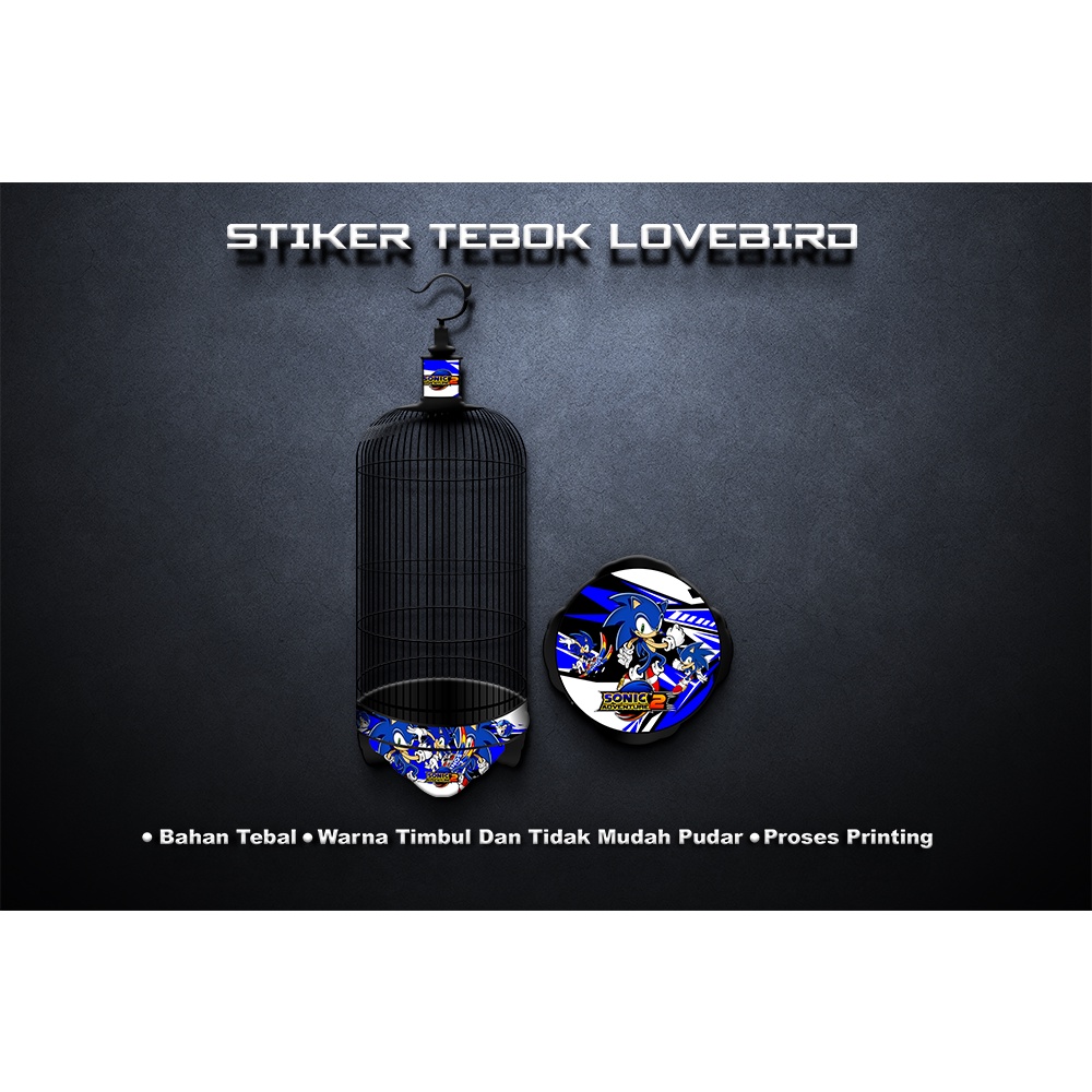 STIKER TEBOK LOVEBIRD MURAH SONIC