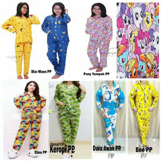 Piyama Karakter Lengan Panjang