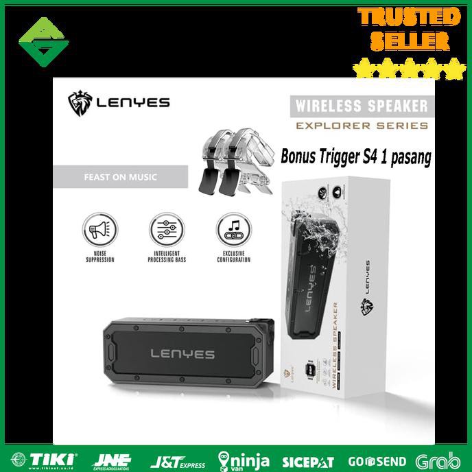 Super Sale Speaker Bluetooth LENYES S108 Waterproof - Hitam Ready Stock