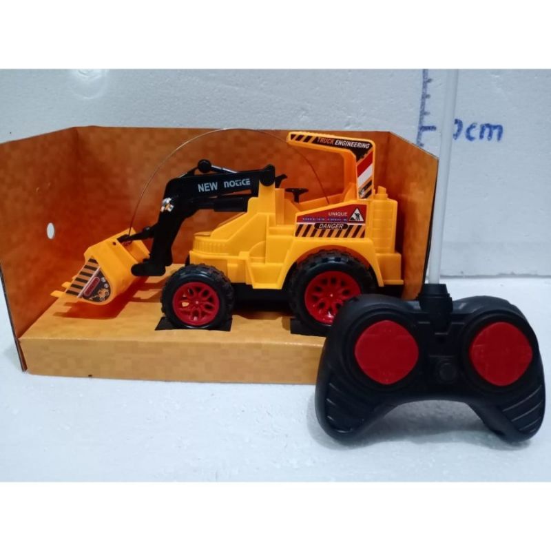 Mainan Anak cowok laki Mobil remote RC konstruksi beko excavator RC 1:43 murah ready stock