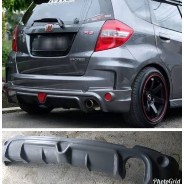 Bodykit Honda Jazz GE8 Add on Diffuser Bumper Belakang Mugen