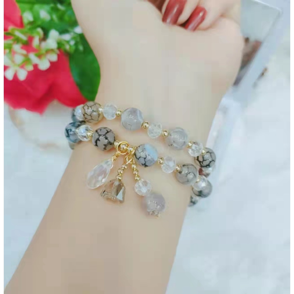 Gelang Kristal Terbaru Perhiasan Fashion B4.5