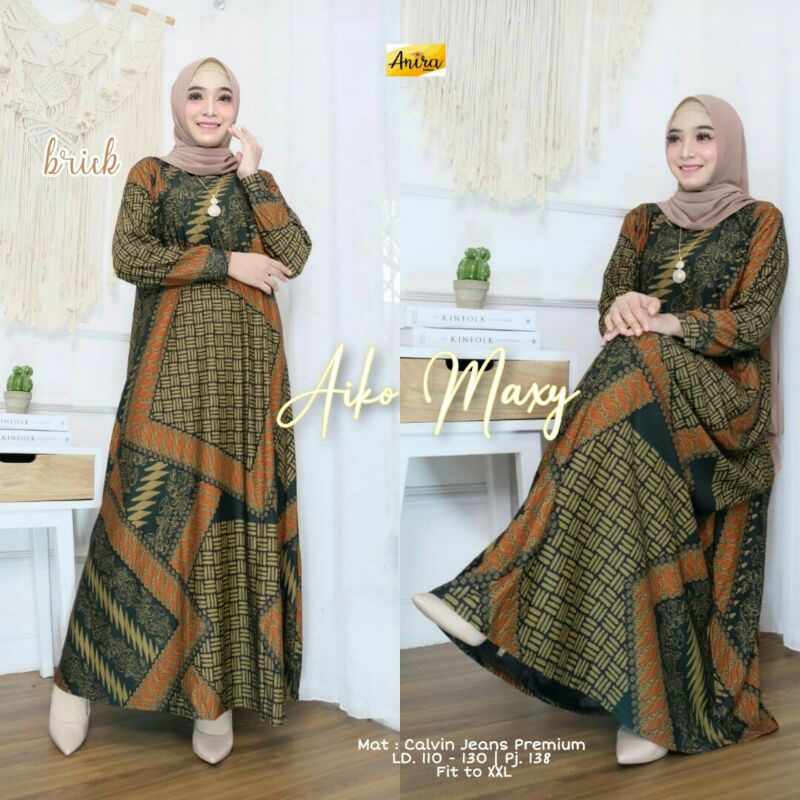 CULTURA,AIKO Maxi Dress Bahan calvin Jeans