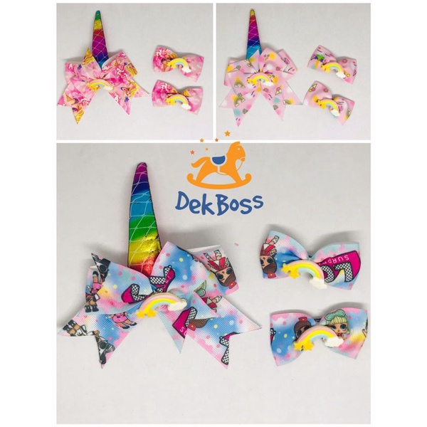 Jepit rambut anak perempuan set lucu karakter unicorn princess lol