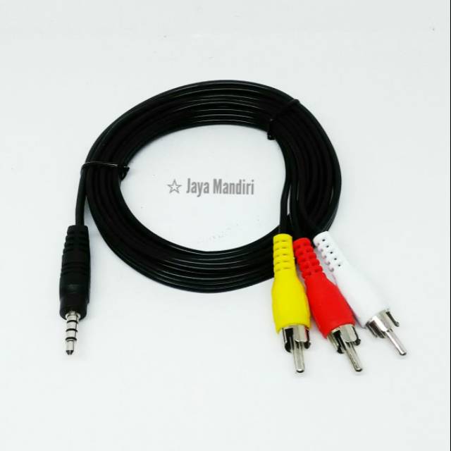 Kabel rca 3-1 cable rca 3 to 1( 3-1 Hitam )