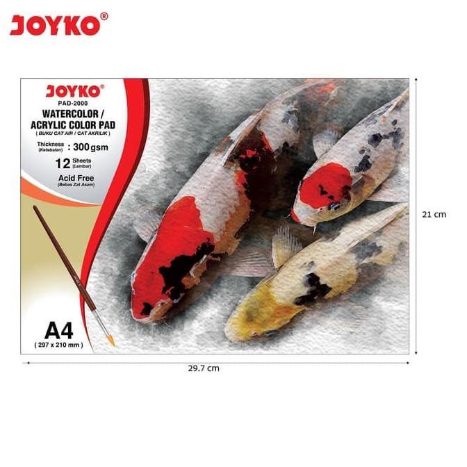 

Bagus Watercolor Pad Buku Cat Air Akrilik Joyko Pad-2000 A4 300 Gsm 12Sheets Hot Sale