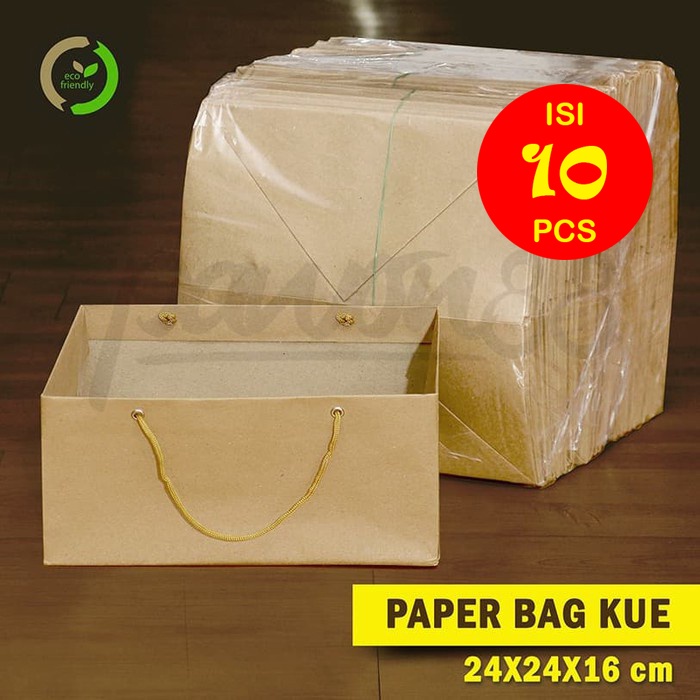 

Paper Bag Kotak Box Dus Kue Cake Box | 24x24x15 cm - ( 10 Pcs )