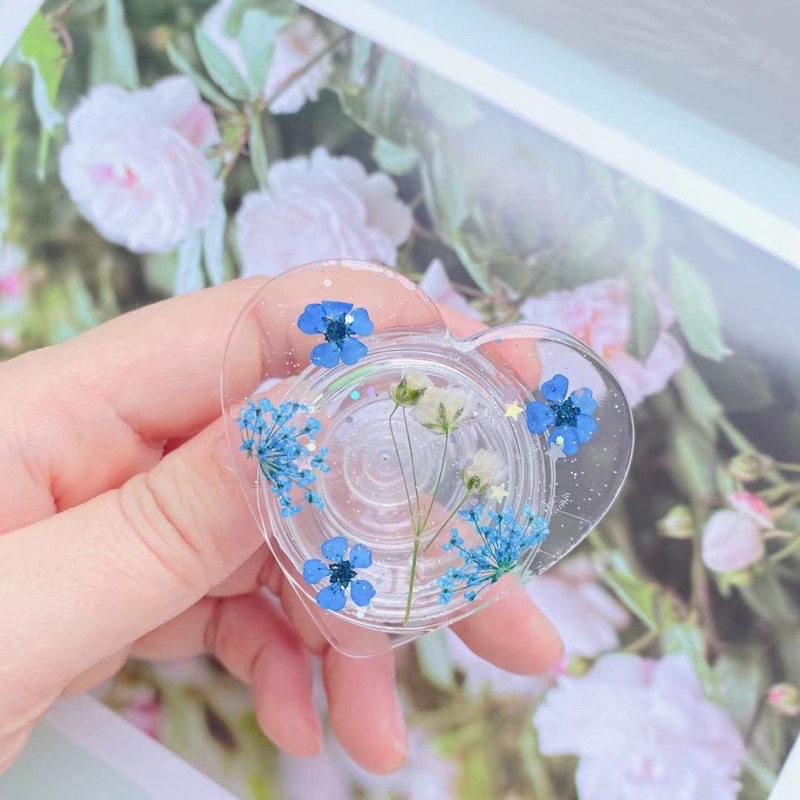 Popsocket Transparant Love with Dried Flowers