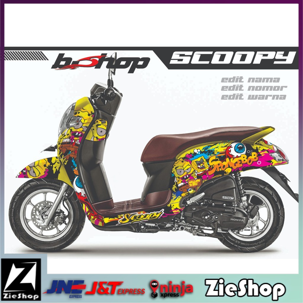 Stiker scoopy full body Striping motor scoopy variasi Decal motor scoopy full body