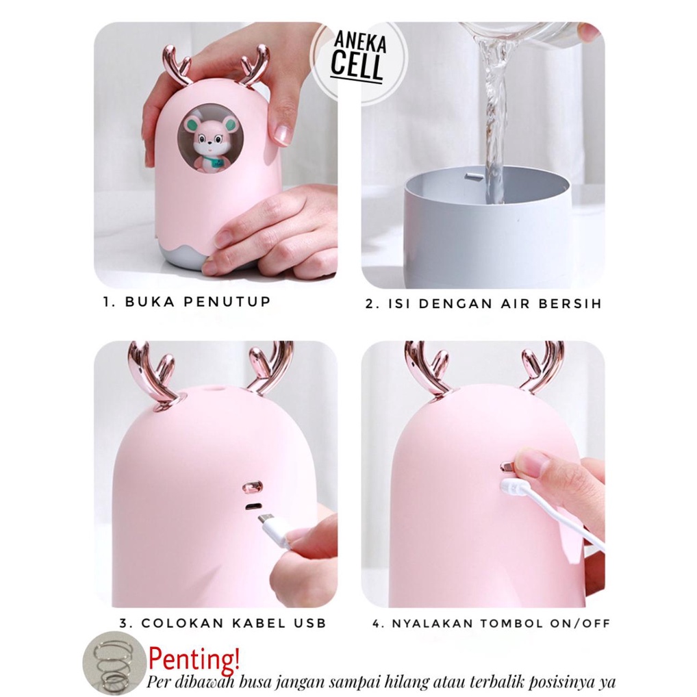 [TAFFWARE] Humidifier Aromatherapy Ultrasonic Pewangi Ruangan Air Diffuser Aroma Terapi Purifier Oil Nano Spray-6