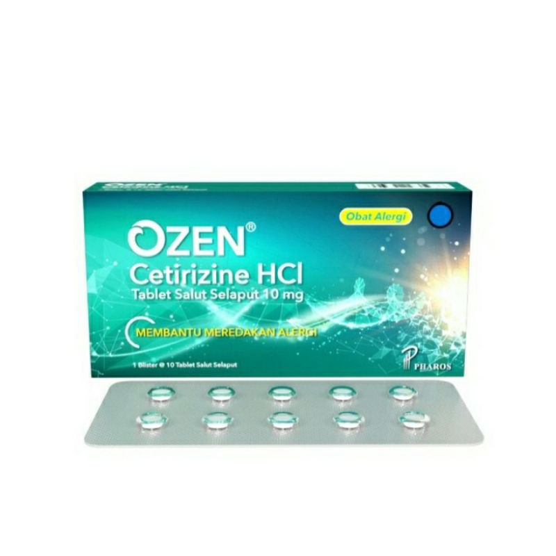 ozen tablet/obat alergi/biduran/gatel gatel
