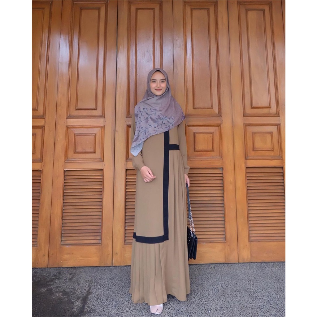 FMOS Hanna Maxi Dress SIze S M L XL Fashion Muslim Terbaru-4