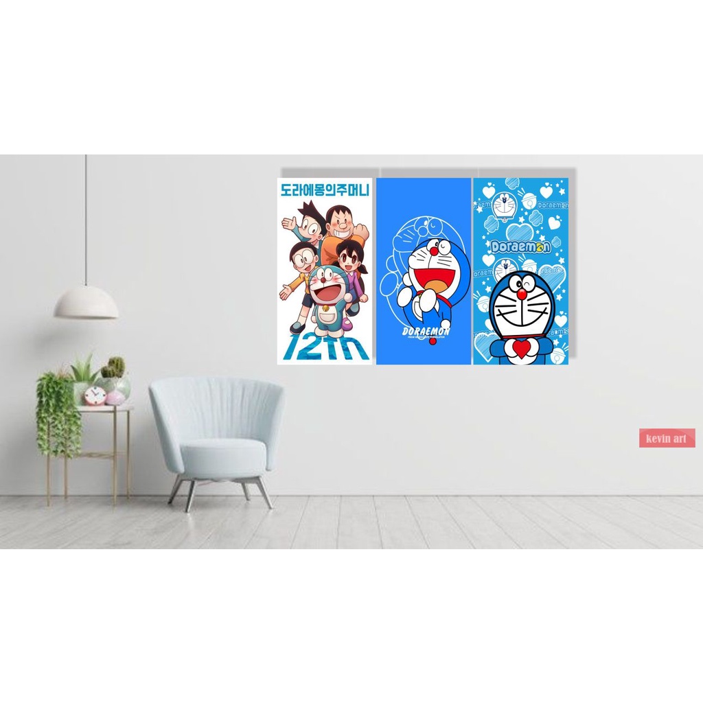 Hiasan Dinding Walldecor Karakter Serba Serbi Doraemon Koleksi Unik Lucu Minimalis 1 set isi 3 pcs