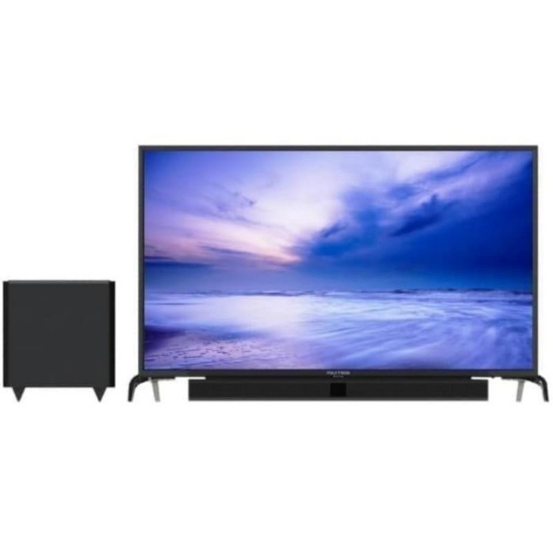 TV LED SOUNDBAR 43 INCH POLYTRON 43B8951 USB MOVIE HD HDMI BANDUNG ONLY