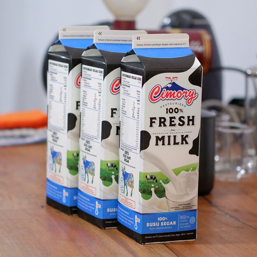 

Cimory Fresh Milk 950 ML - 100 Persen Susu segar - Susu For Latte - Full Cream - Cappucino