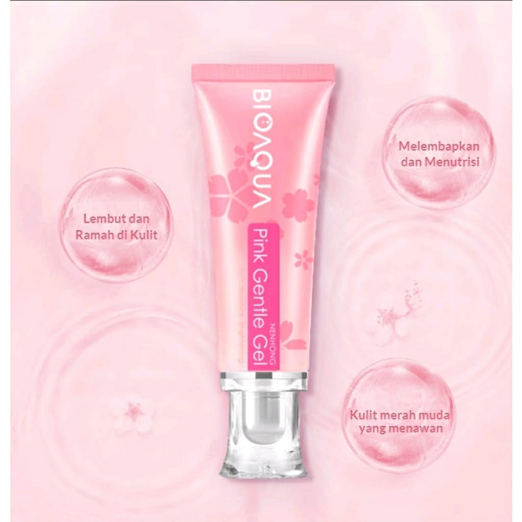 BIOAQUA GENTLE PINK NENHONG CREAM 30GR PEMERAH BIBIR ORIGINAL BPOM