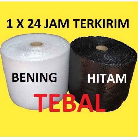 

((BISA COD)) Bubble Wrap Hitam dan bening 41Cm x 50Meter