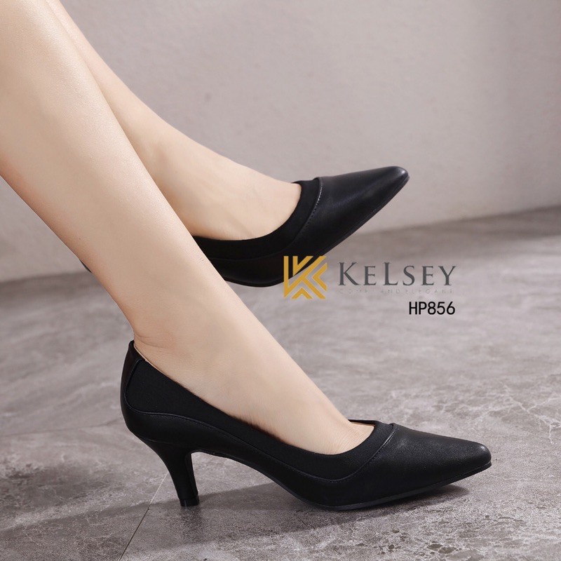 (GRATIS ALAS KAKI) Kelsey Sepatu Heels 6cm Pantofel Formal HP856