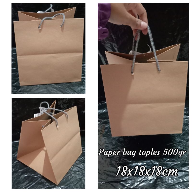 

paper bag polos toples 500gr