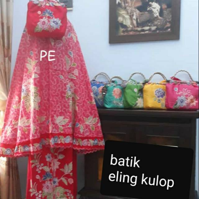 Mukena batik encim pekalongan