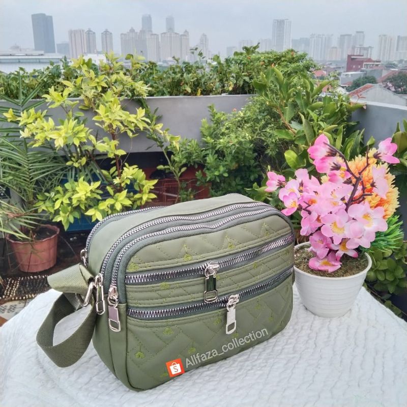 TasWanita,slempang 5ruang nilon kece