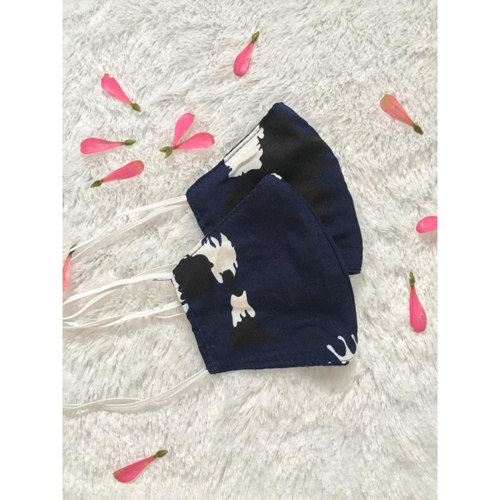 Masker Hijab Motif (2ply) | Masker Headloop Motif