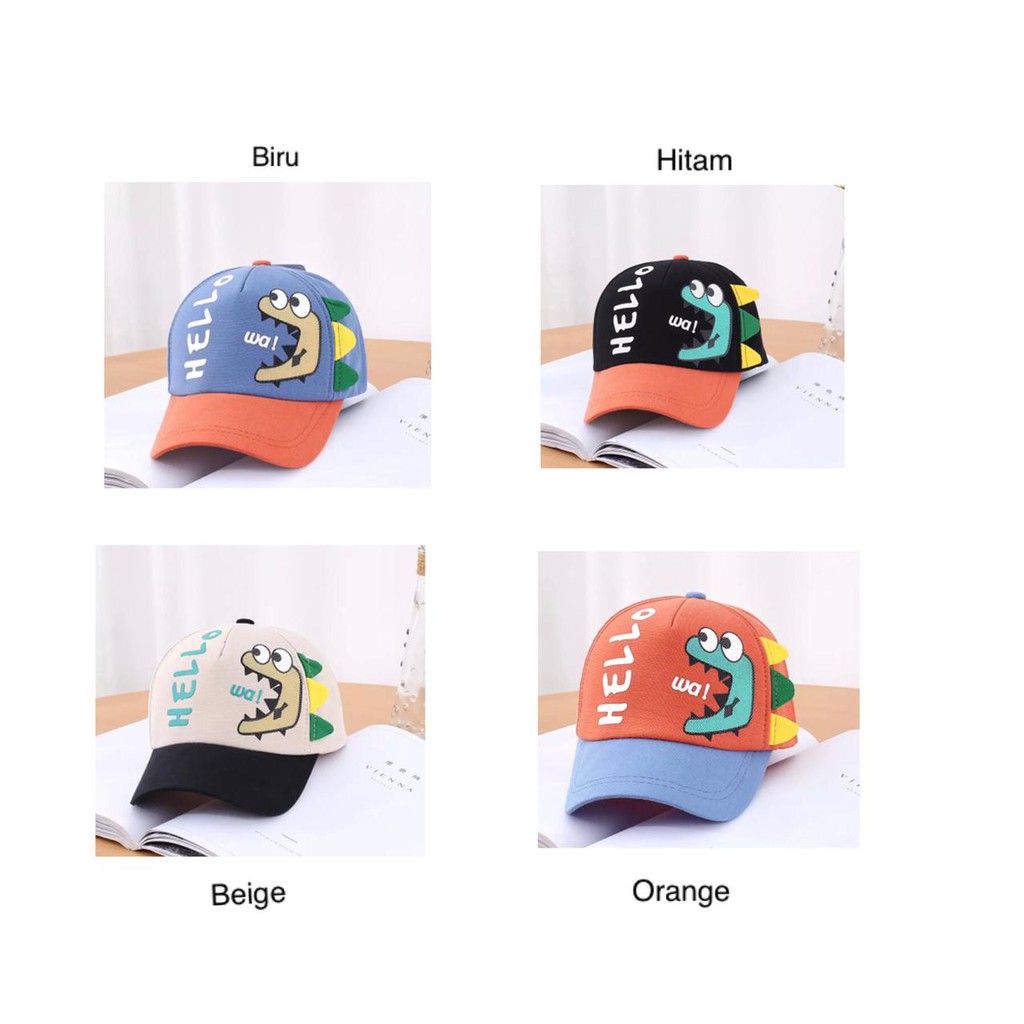 Topi Baseball Anak Laki-laki / Perempuan Model Dinosaurus Import HT016