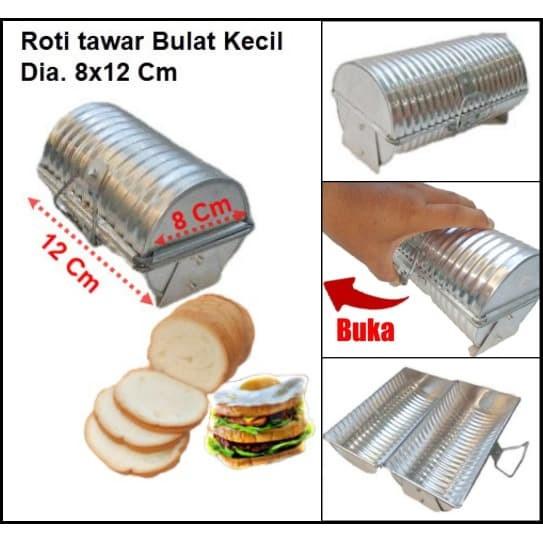 Cetakan Loyang Roti Tawar Bulat Kecil Dia. 8X12 Cm