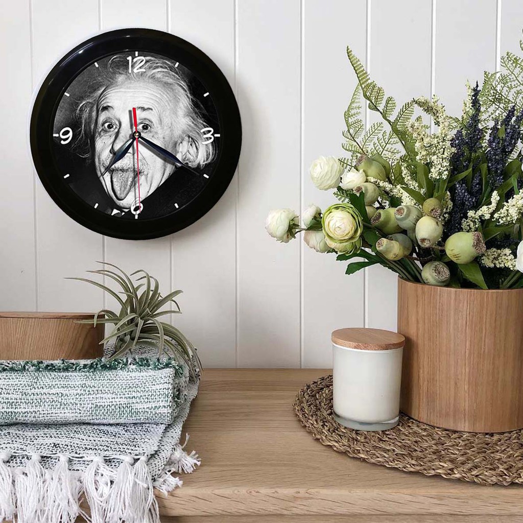 JAM DINDING ALBERT ENSTEIN  (DIAMETER 30CM)