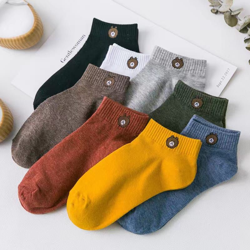 Kaus Kaki Wanita Pendek Motif Lucu Fashion Korea Sock Import Termurah