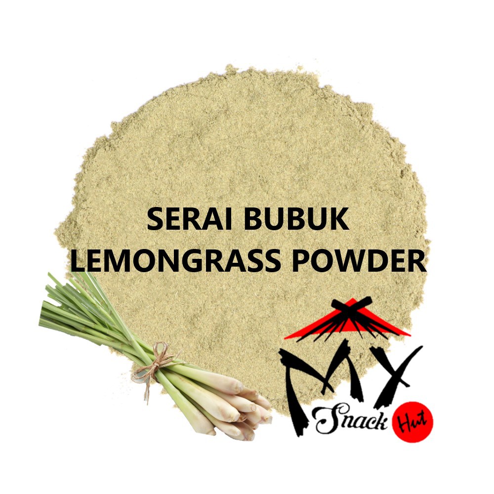 SERAI BUBUK 25GR - PURE LEMONGRASS LEMON GRASS GROUND POWDER - BUMBU REMPAH SEREH  CYMBOPOGON SERBUK